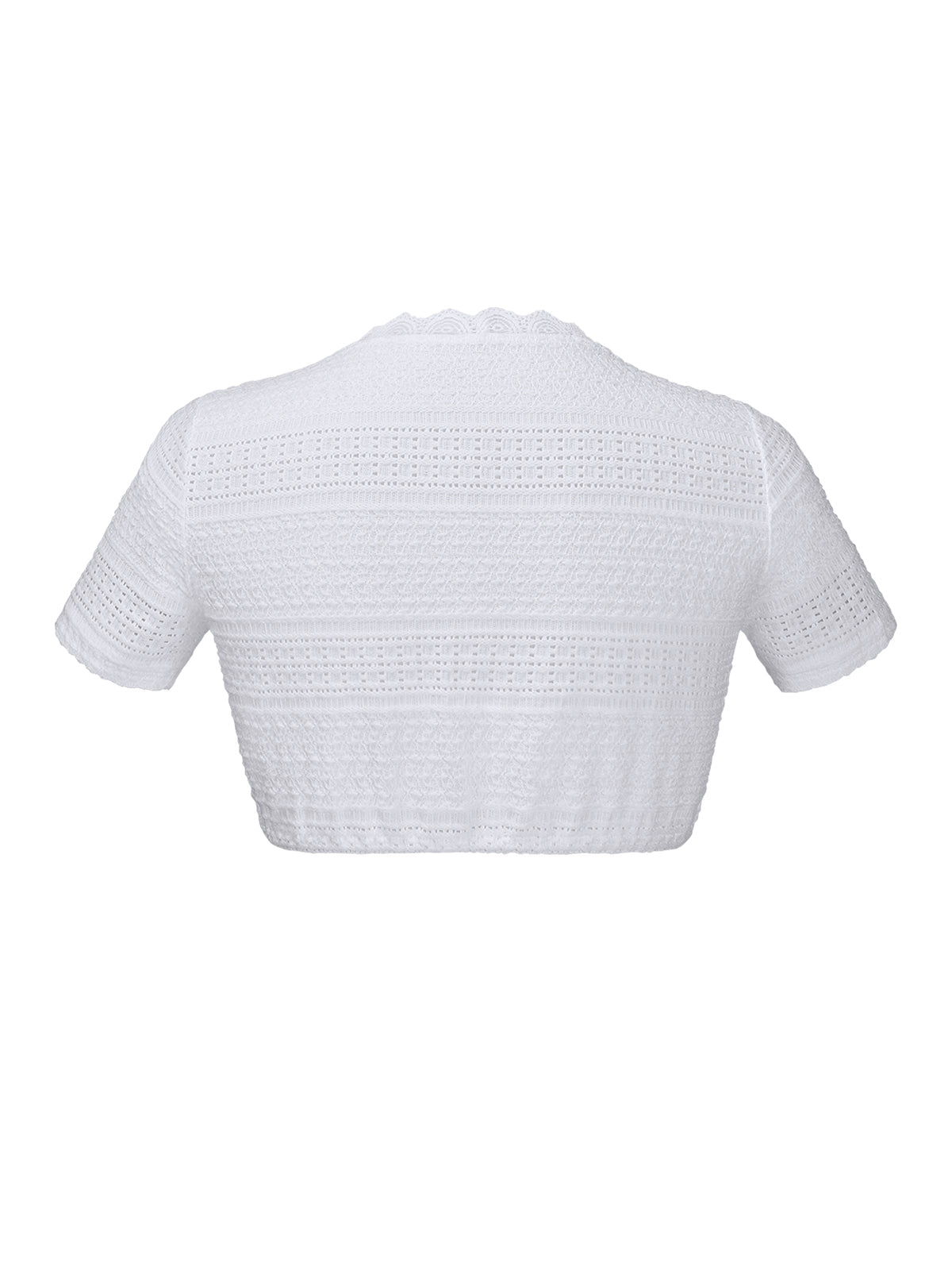 Dirndlbluse Ruchti in weiß – kurzarm mit