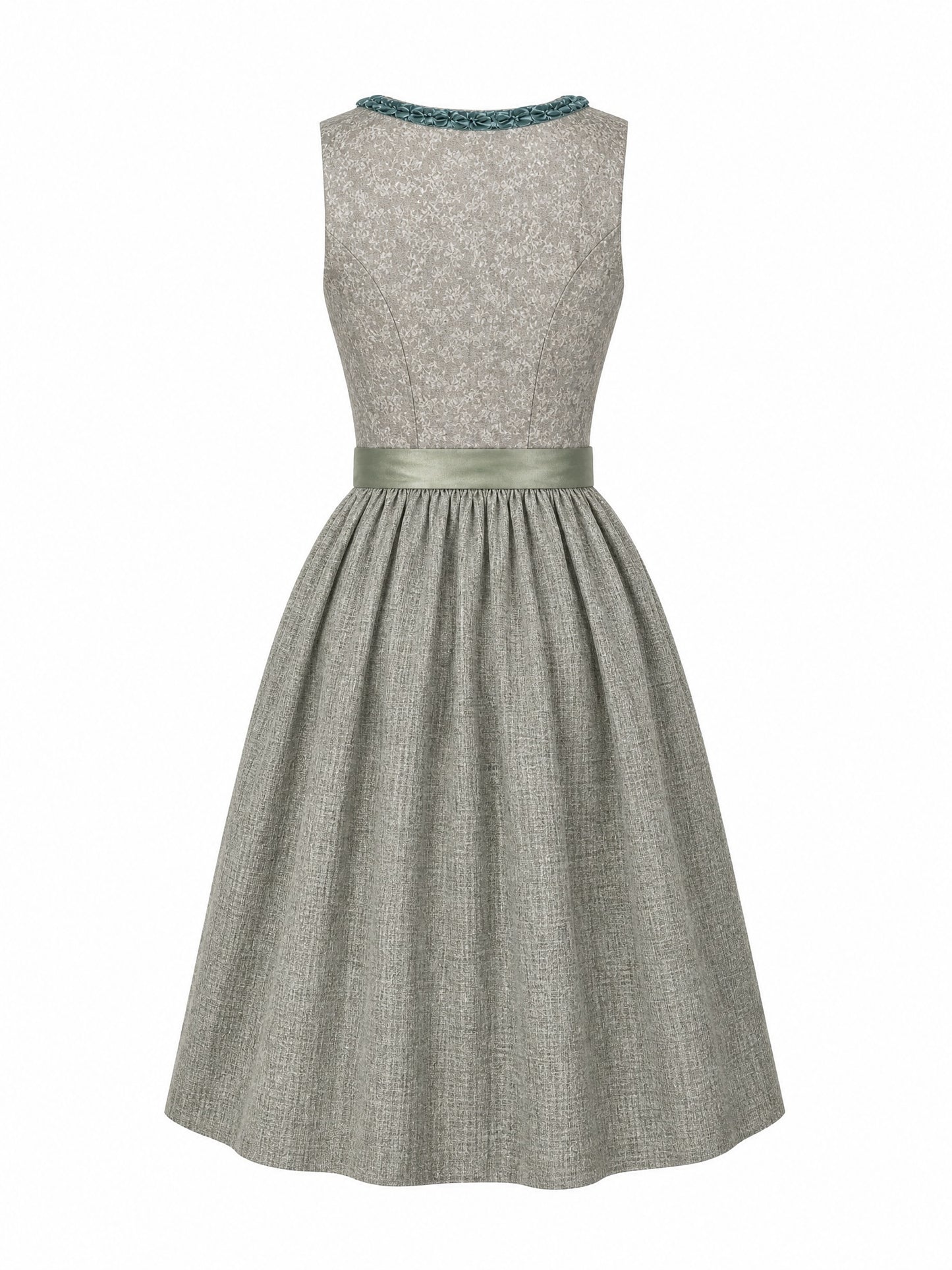 Dirndl Katharina | Flechtengrau | Eckig