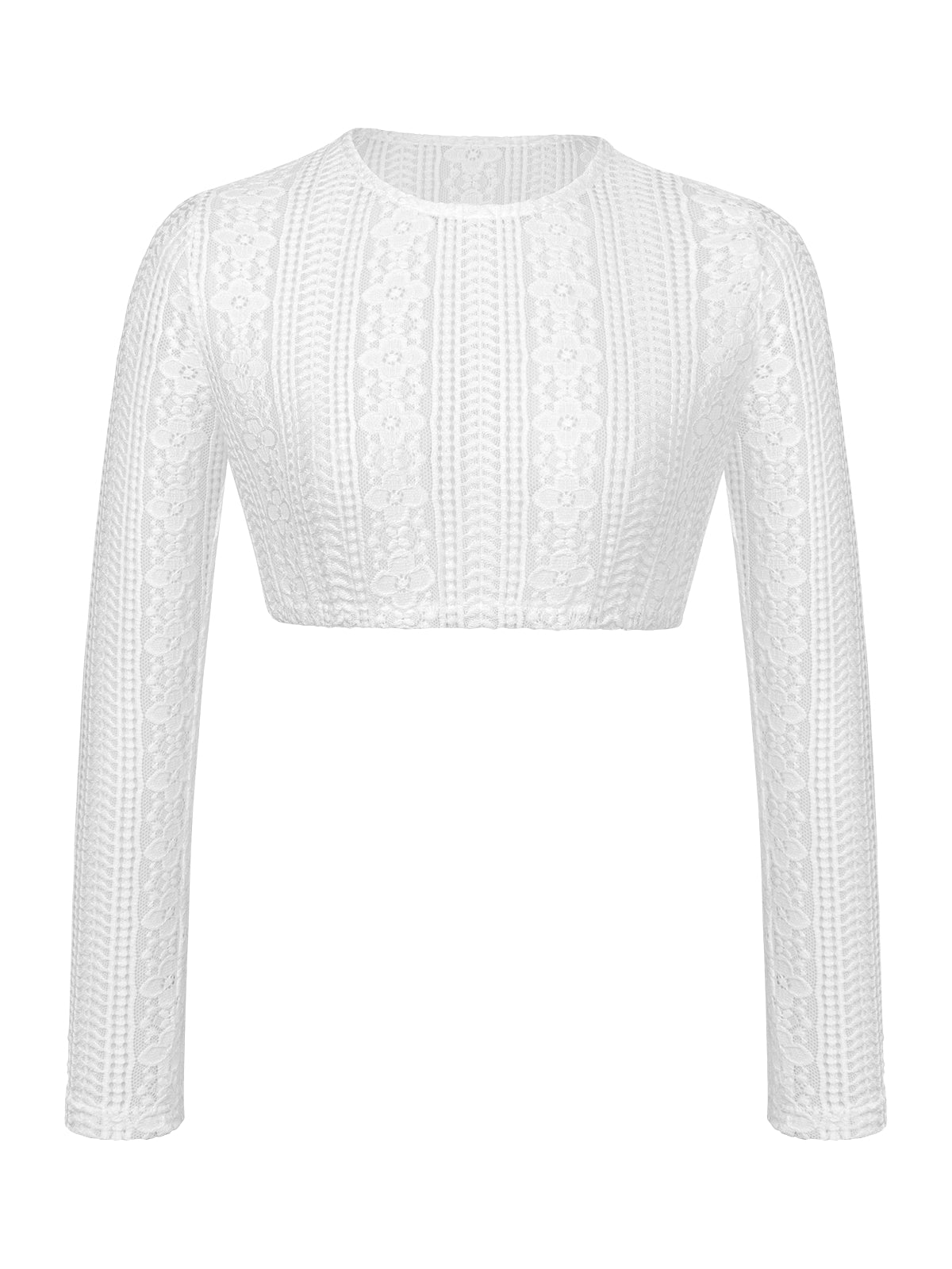 Dirndlbluse Aney in Weiß – langarm mit