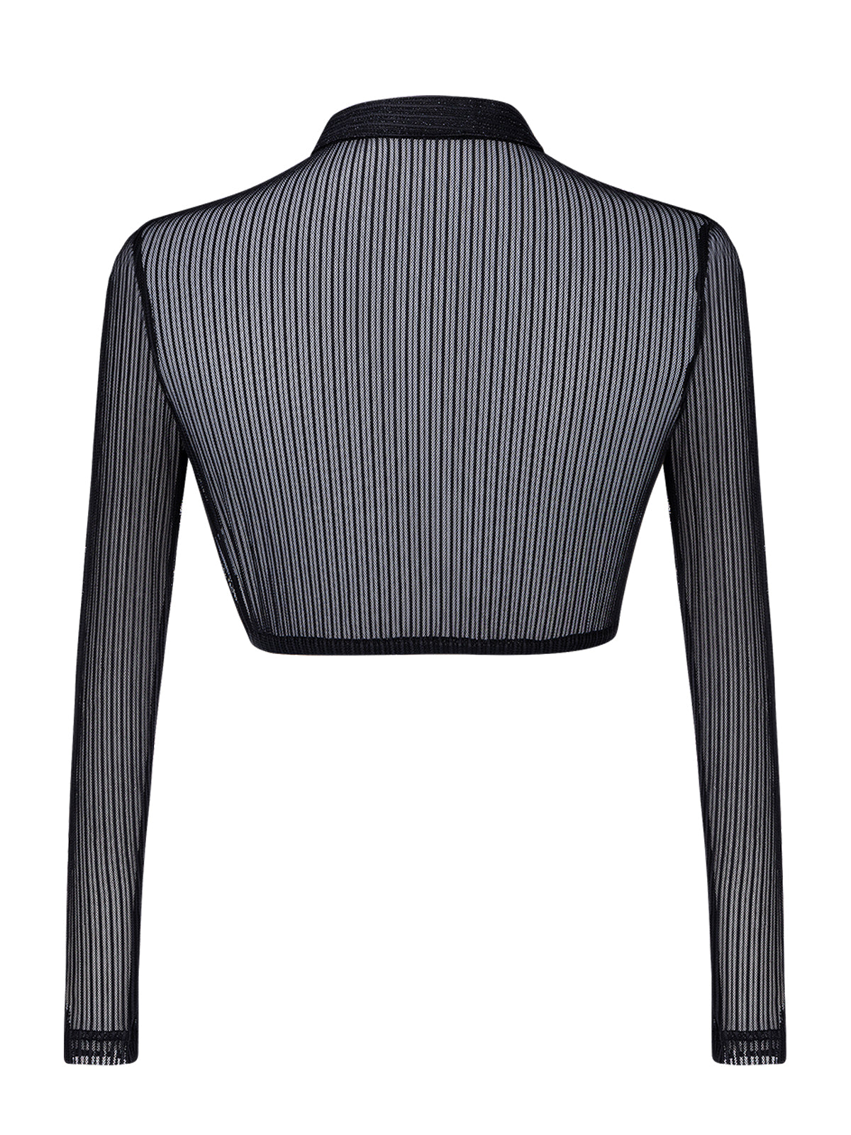 Dirndlbluse Liss in schwarz – langarm mit hochgeschlossen