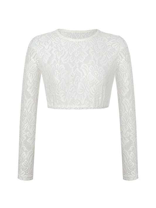Dirndlbluse Suri in Weiß – langarm mit