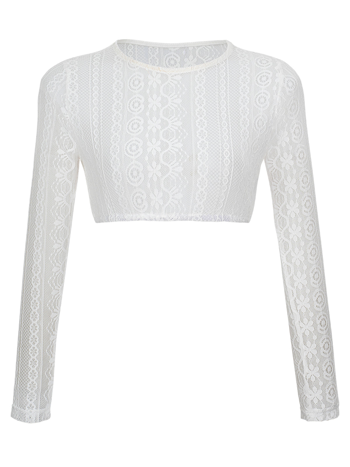 Dirndlbluse Chiara in Weiß – Langarm mit