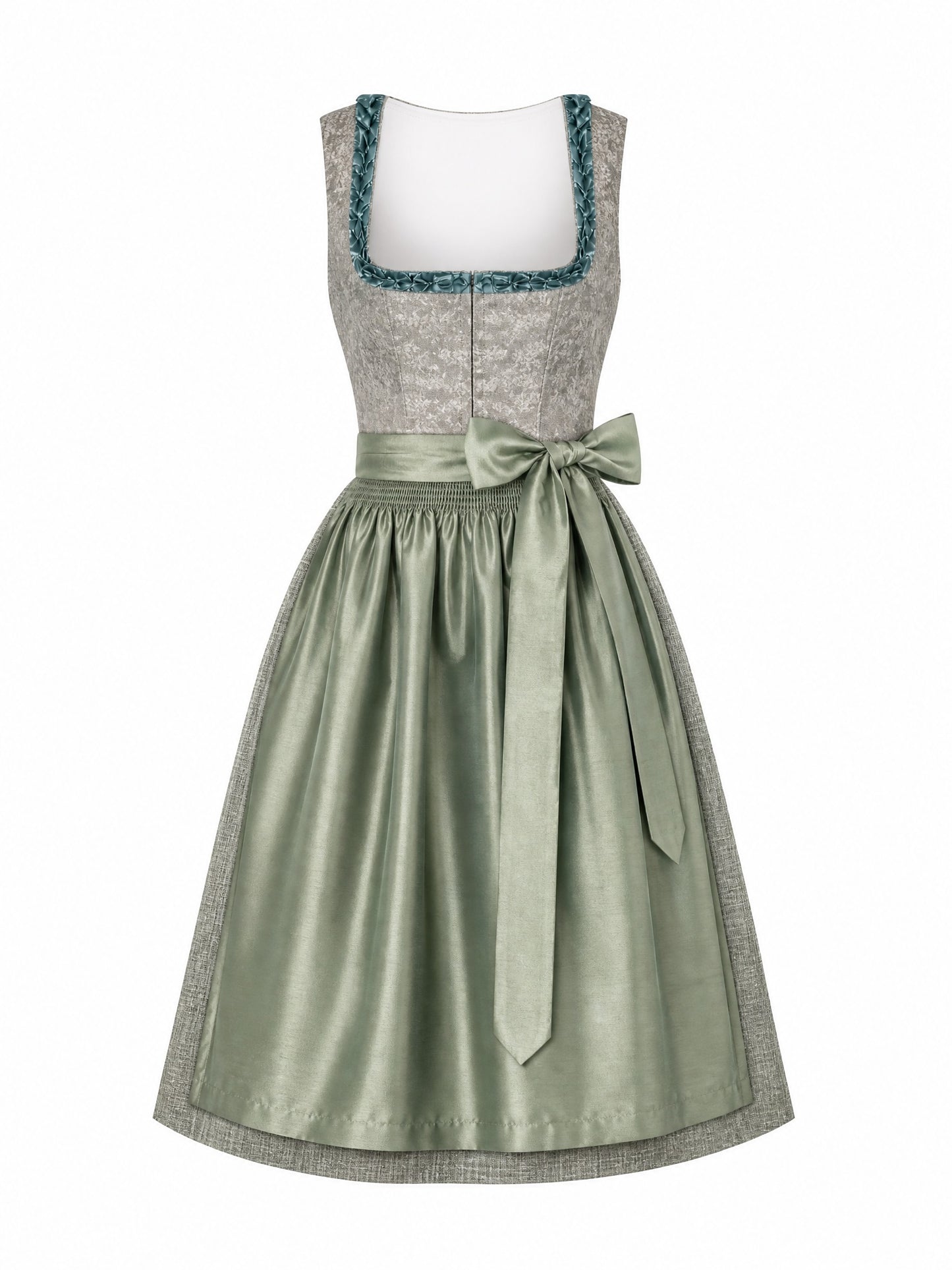 Dirndl Katharina | Flechtengrau | Eckig