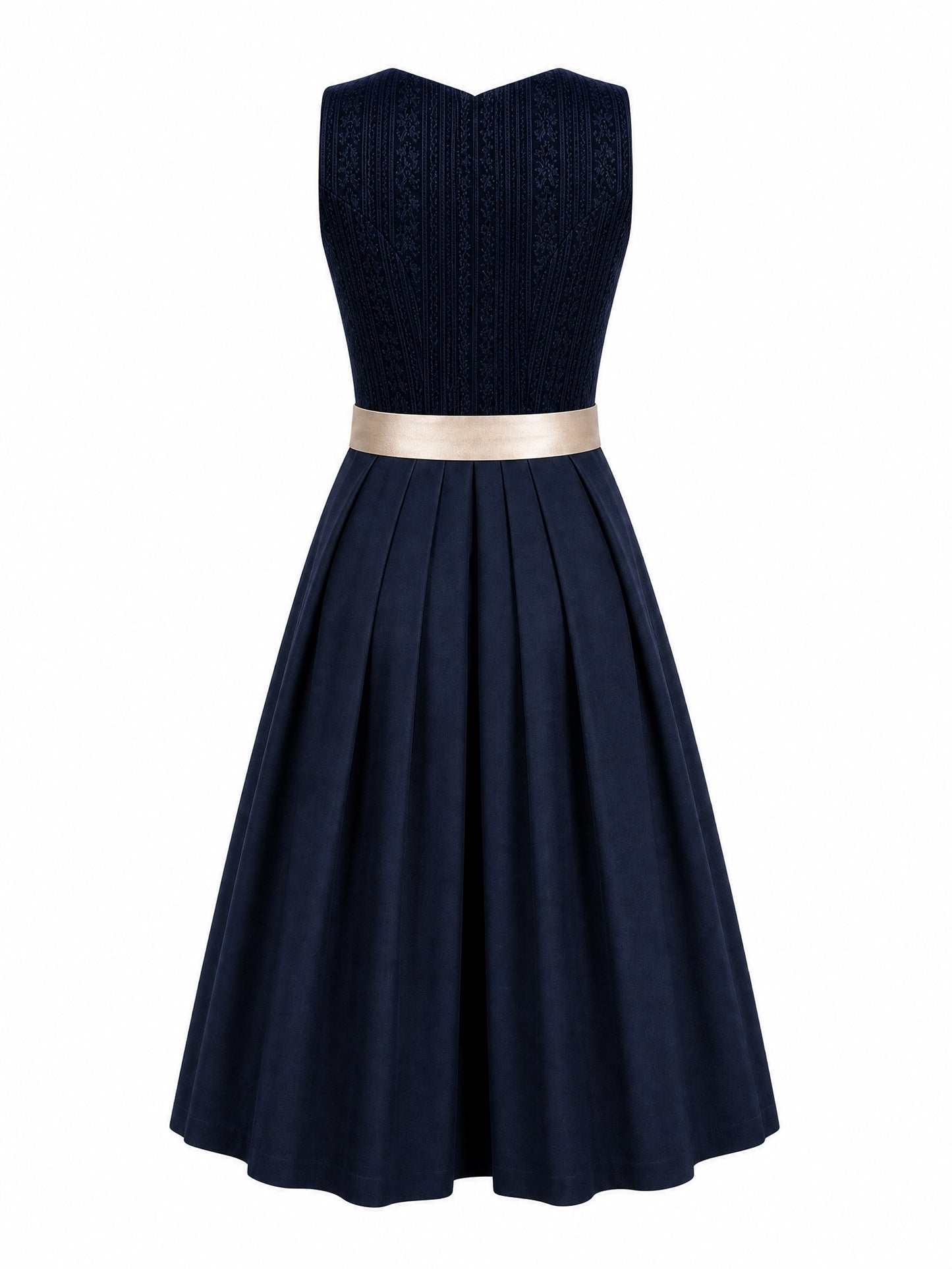 Dirndl Stella | Mitternachtsblau | Eckig