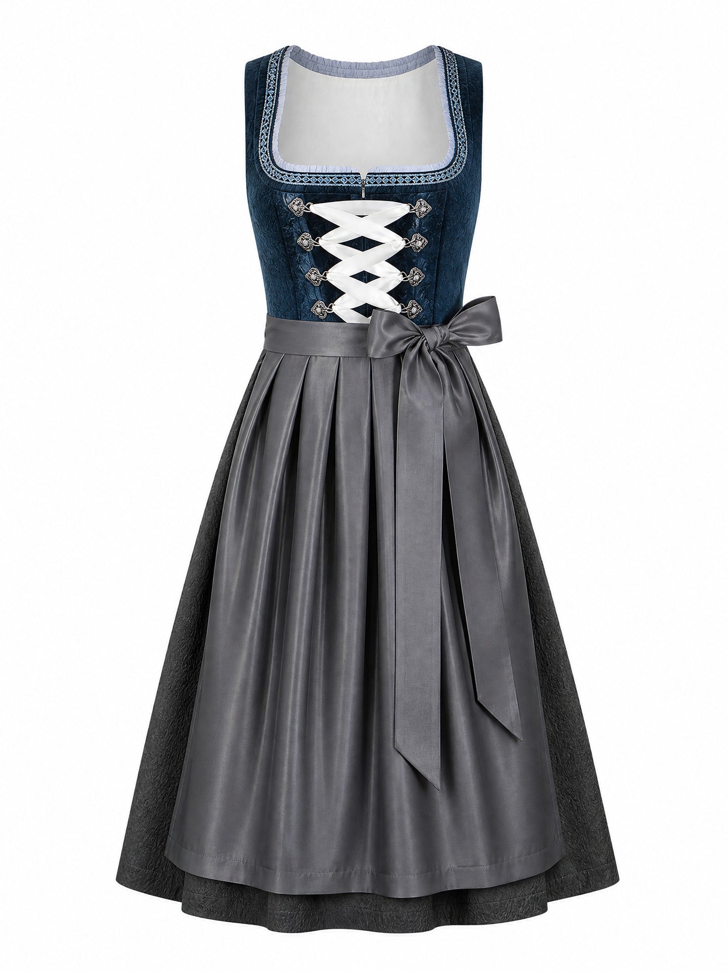 Dirndl Theresa | Dunkelpetrol | Eckig