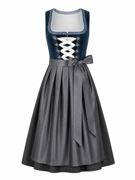 Dirndl Theresa | Dunkelpetrol | Eckig