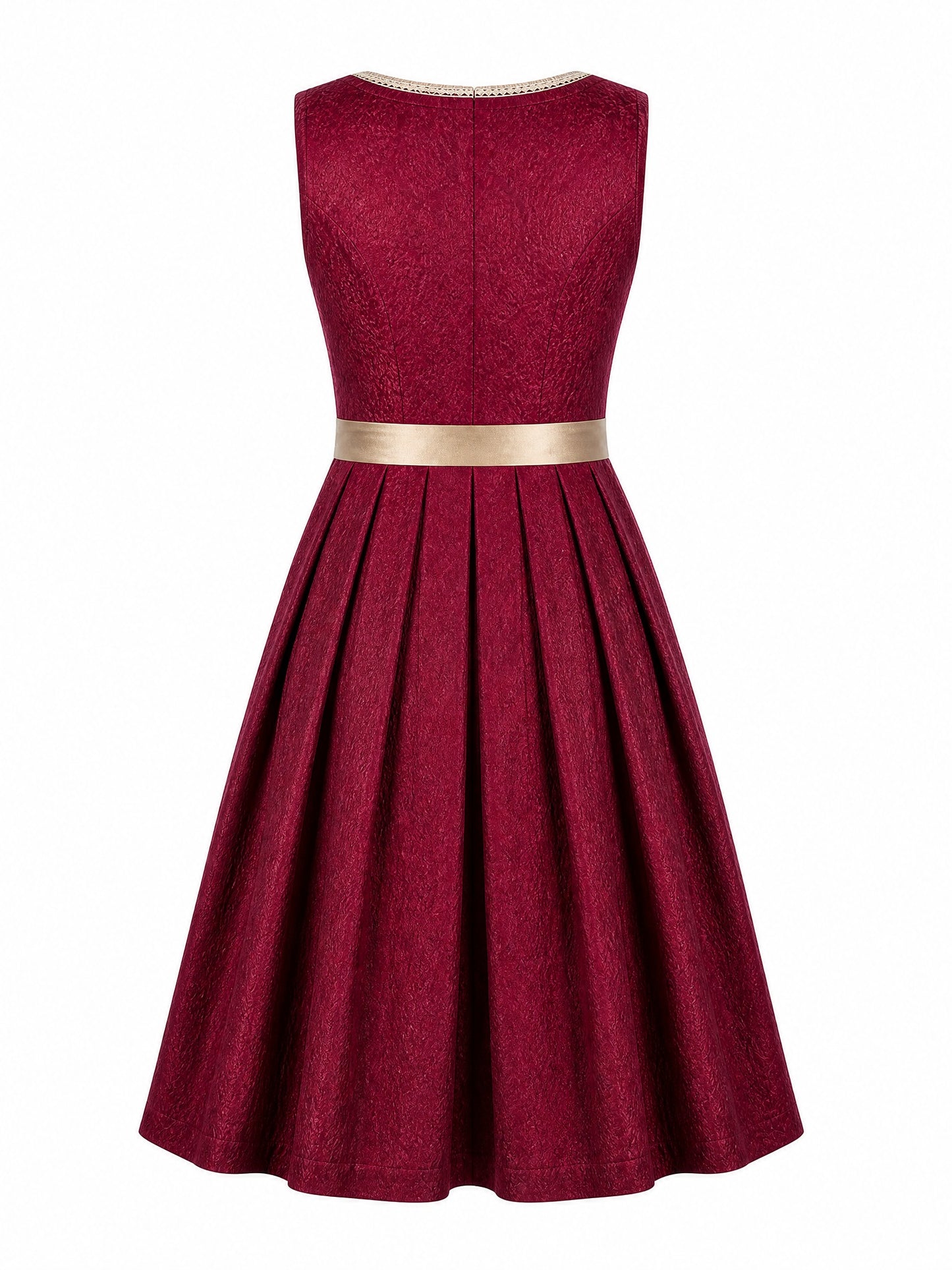 Dirndl Lara | Cranberryrot | Eckig