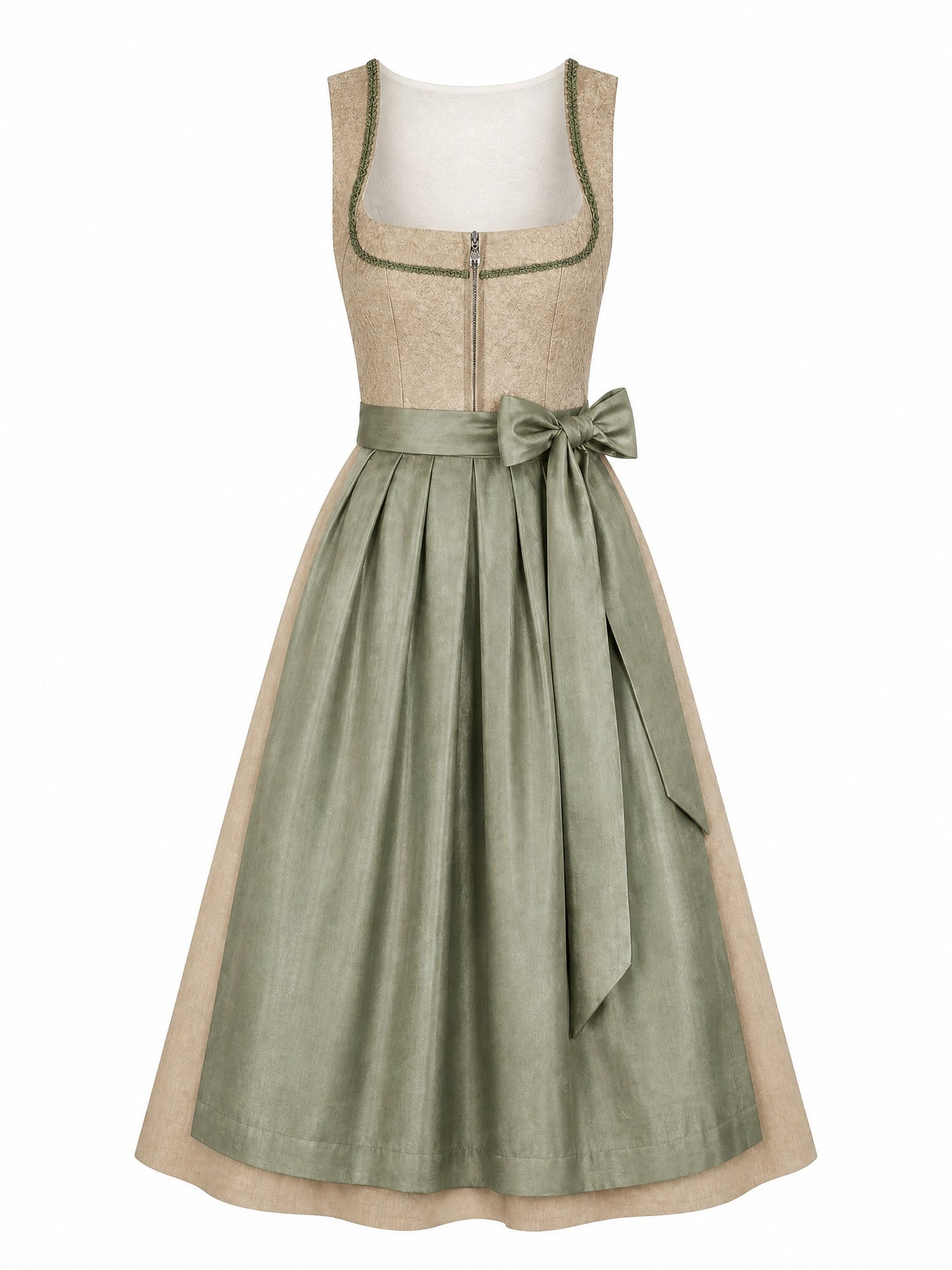 Dirndl Valentina | Tonbeige | Eckig