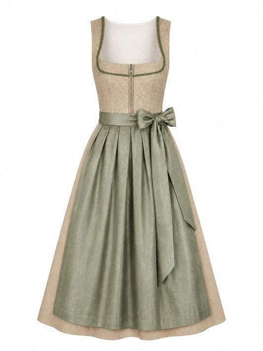Dirndl Valentina | Tonbeige | Eckig