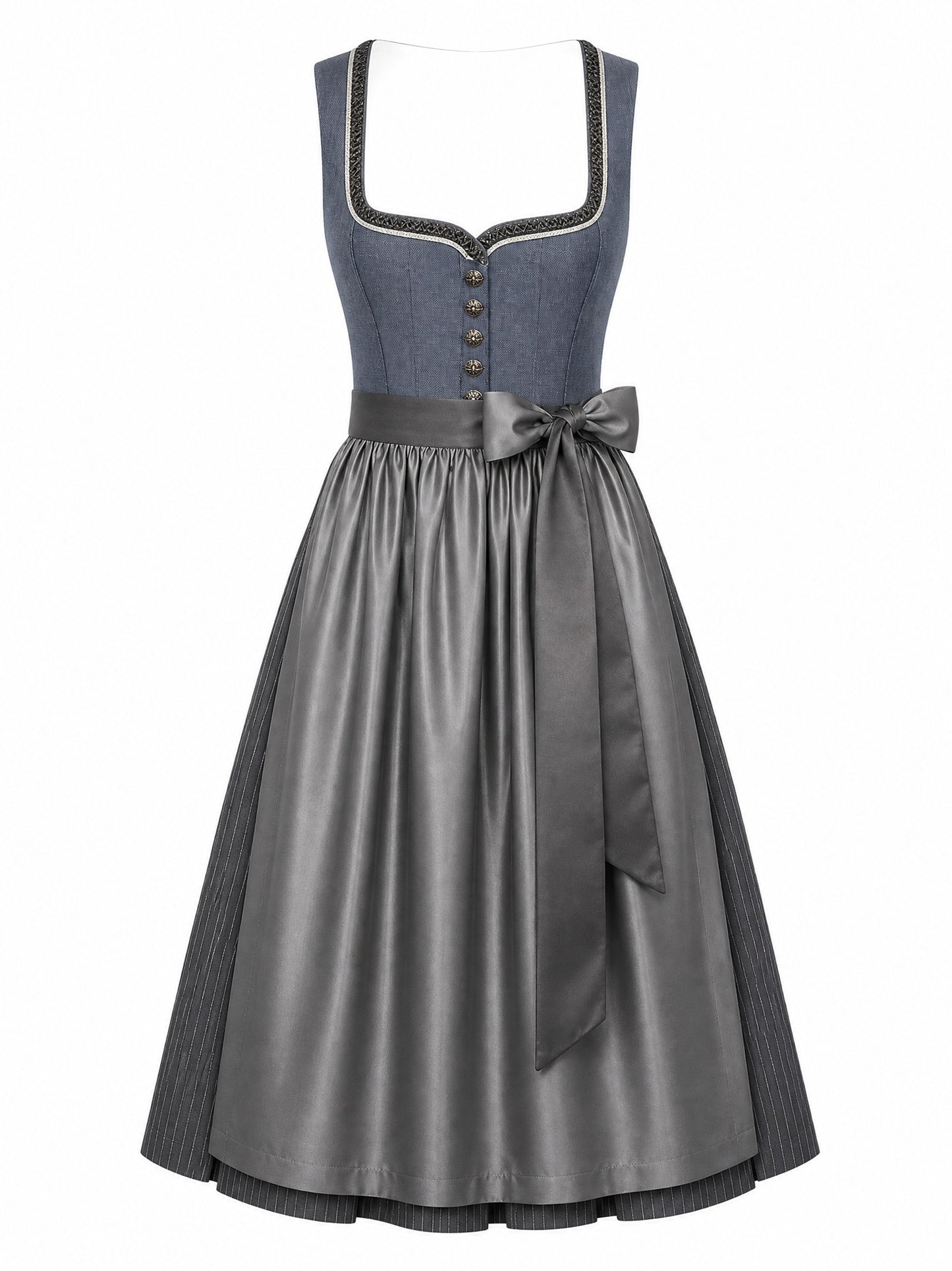 Dirndl Marina | Stahlblau | Herzlinie