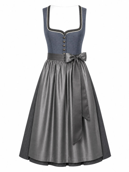 Dirndl Marina | Stahlblau | Herzlinie
