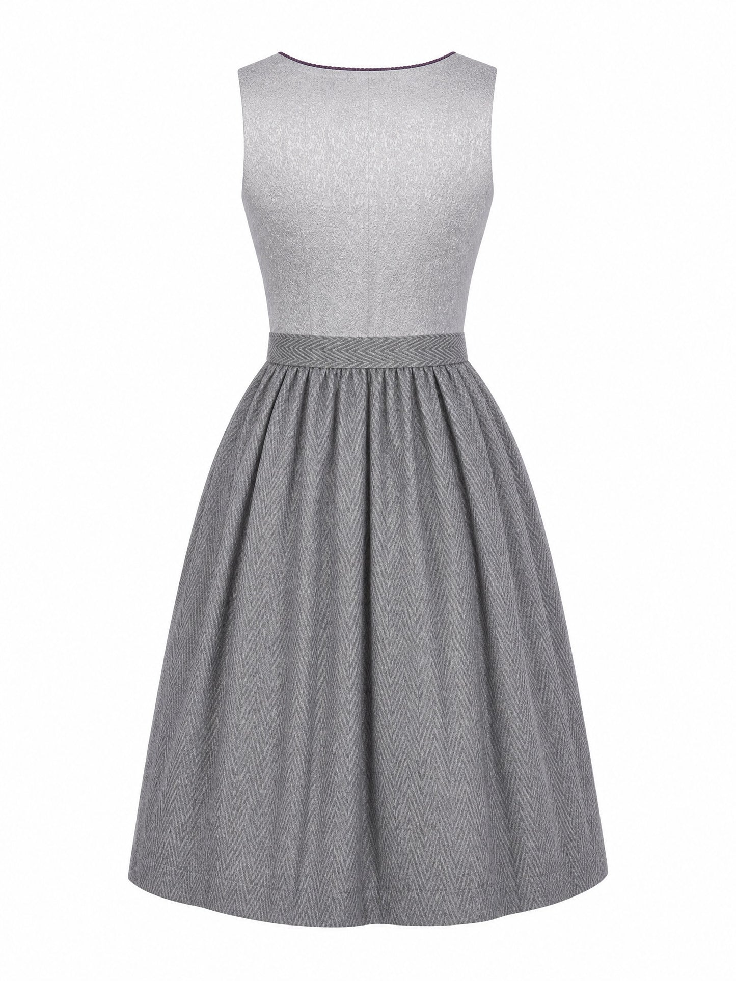 Dirndl Laura | Perlgrau | Eckig