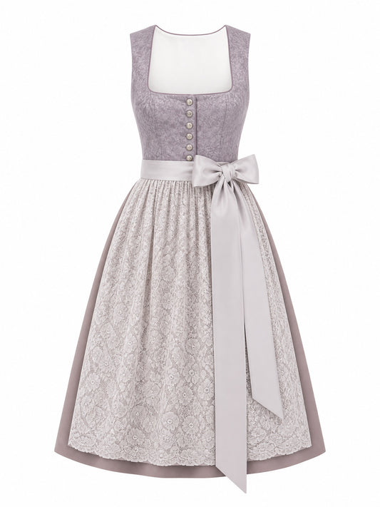Dirndl Lea | Alt-Lavendel | Eckig