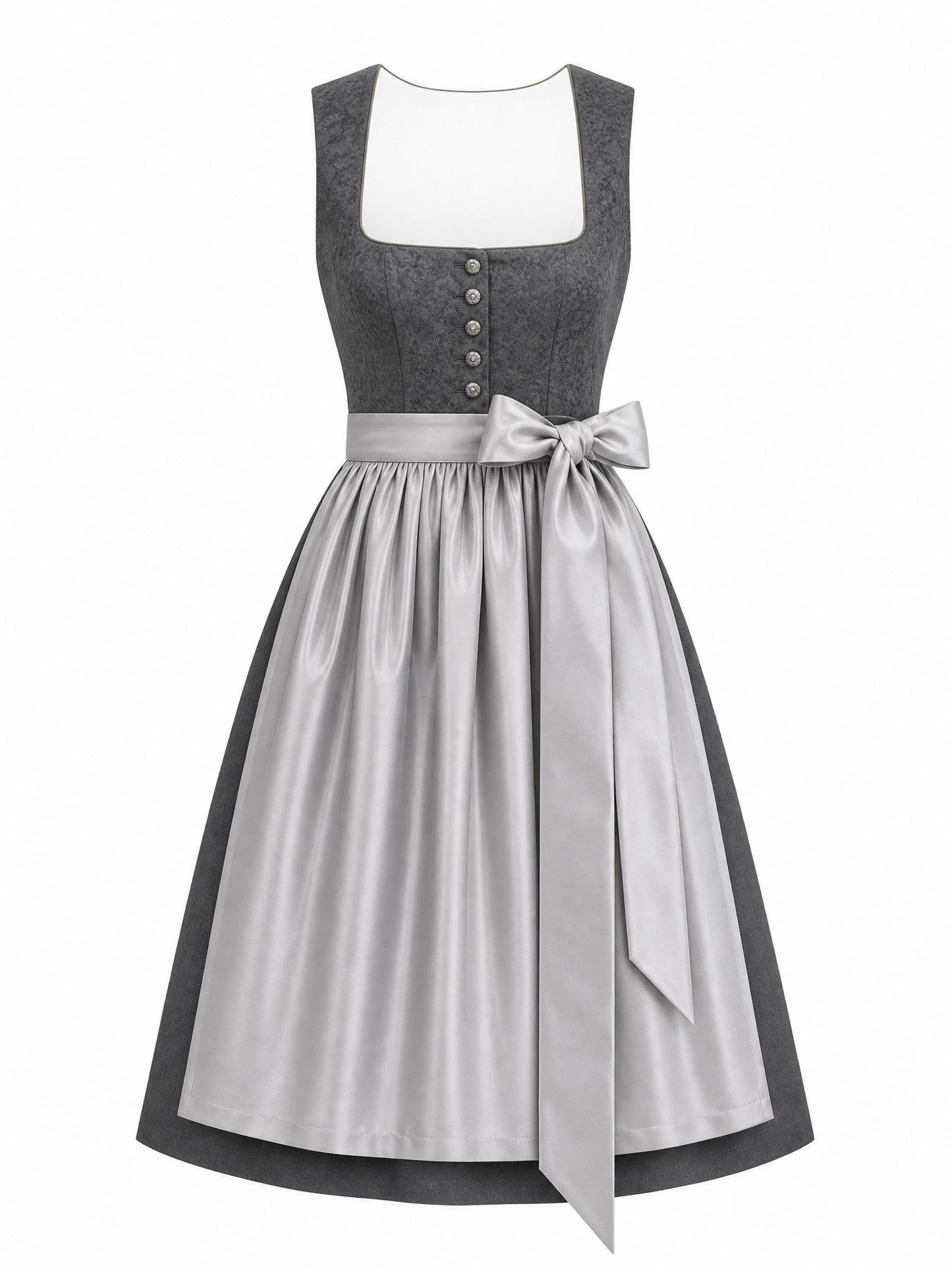 Dirndl Melanie | Graphit | Eckig