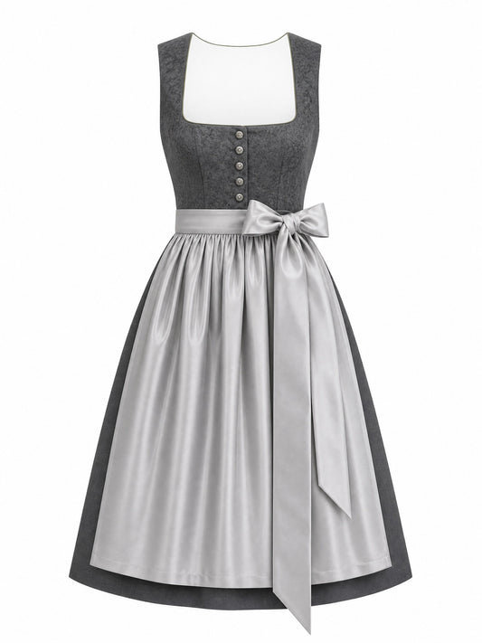 Dirndl Melanie | Graphit | Eckig