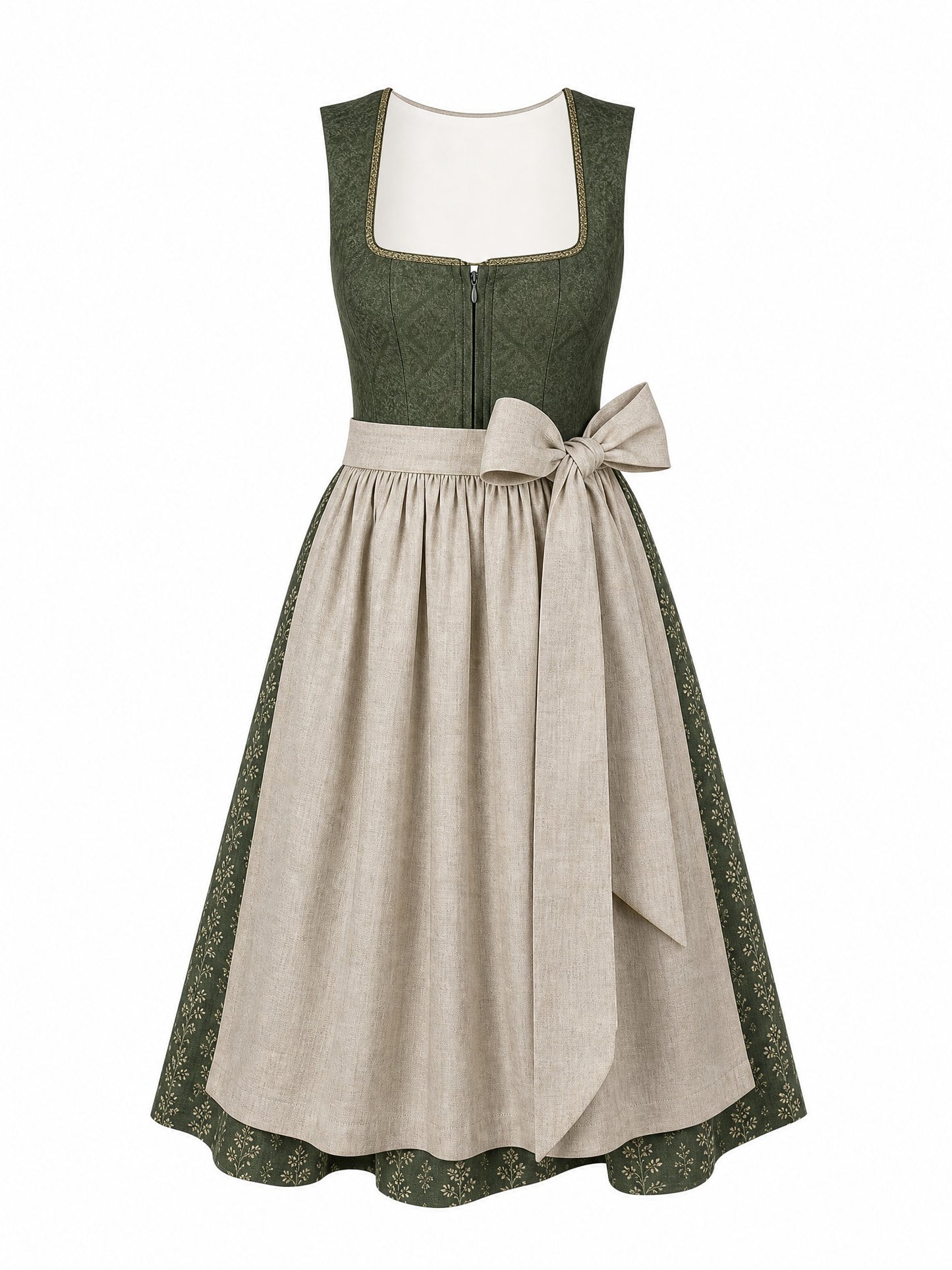 Dirndl Victoria | Waldgrün | Eckig