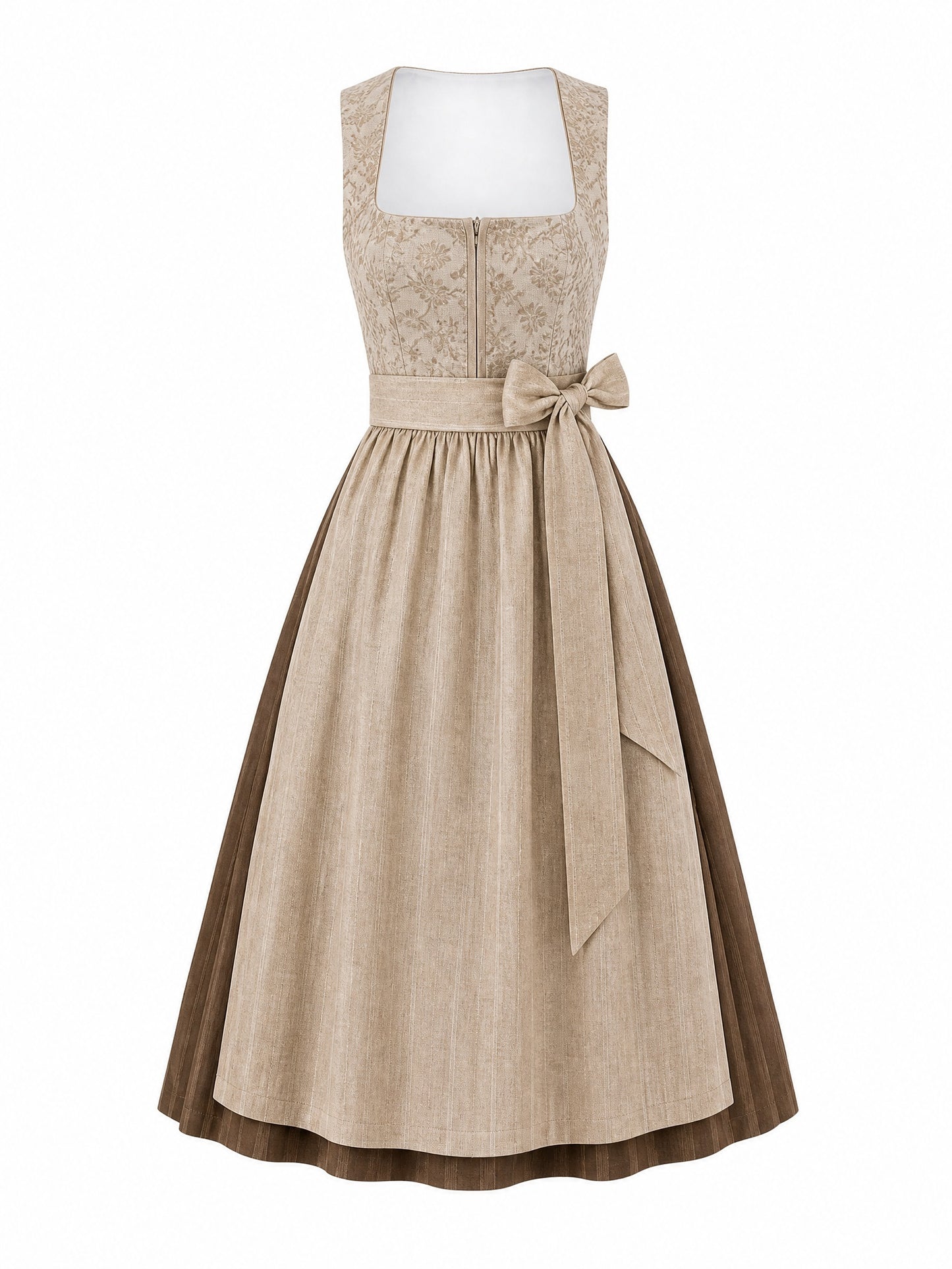 Dirndl Miriam | Haferbeige | Eckig