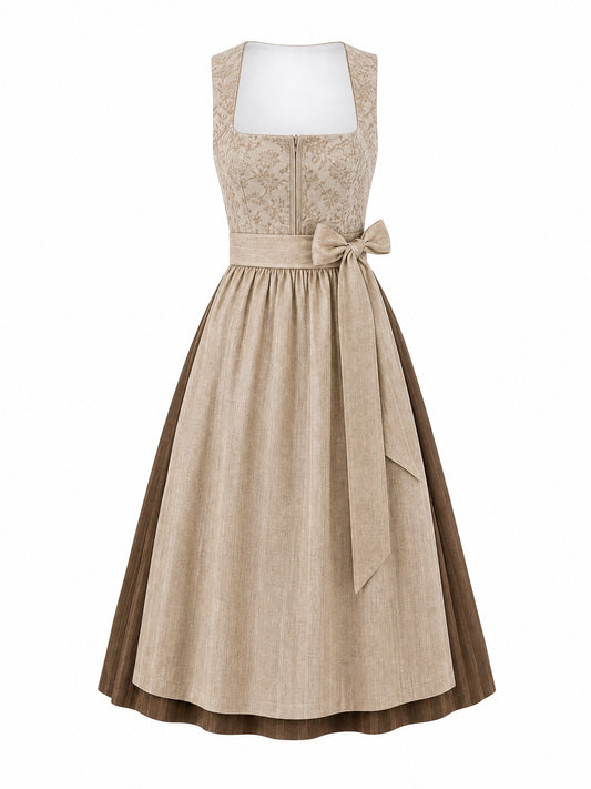 Dirndl Miriam | Haferbeige | Eckig