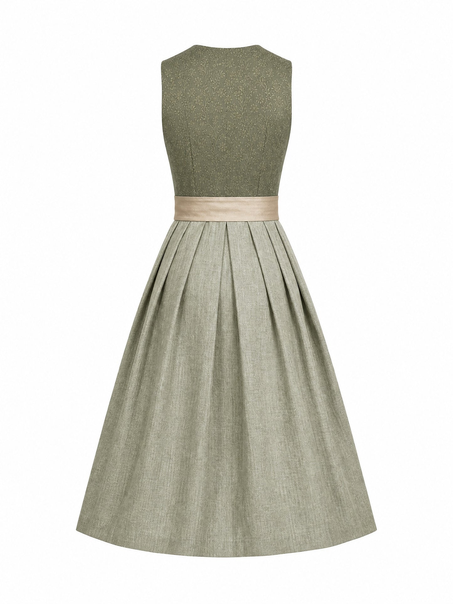 Dirndl Mona | Moosgrün | Eckig
