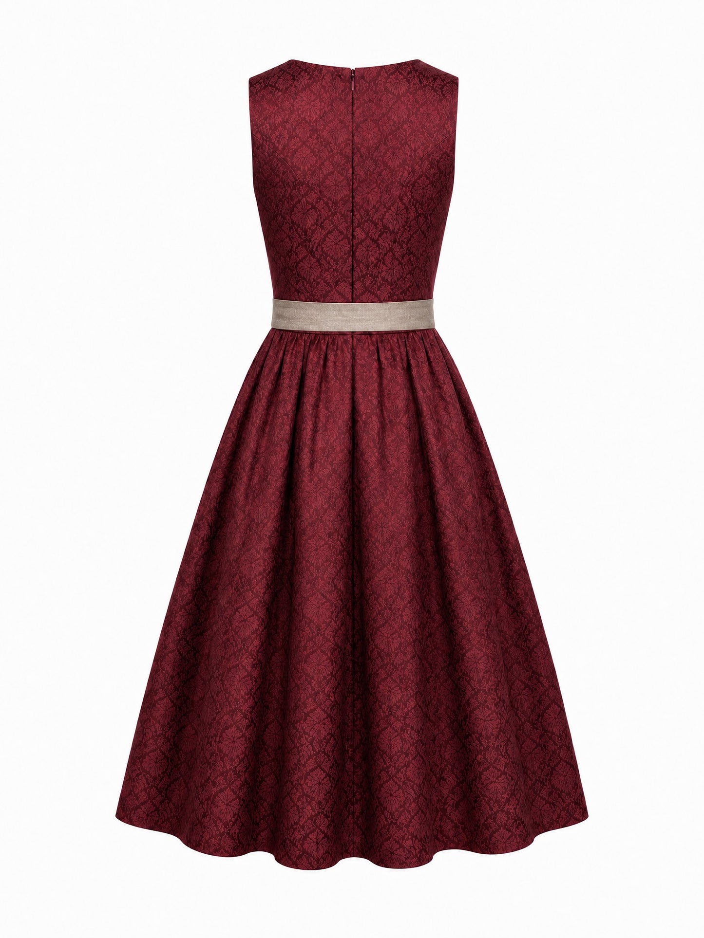 Dirndl Alina | Weinrot | Eckig