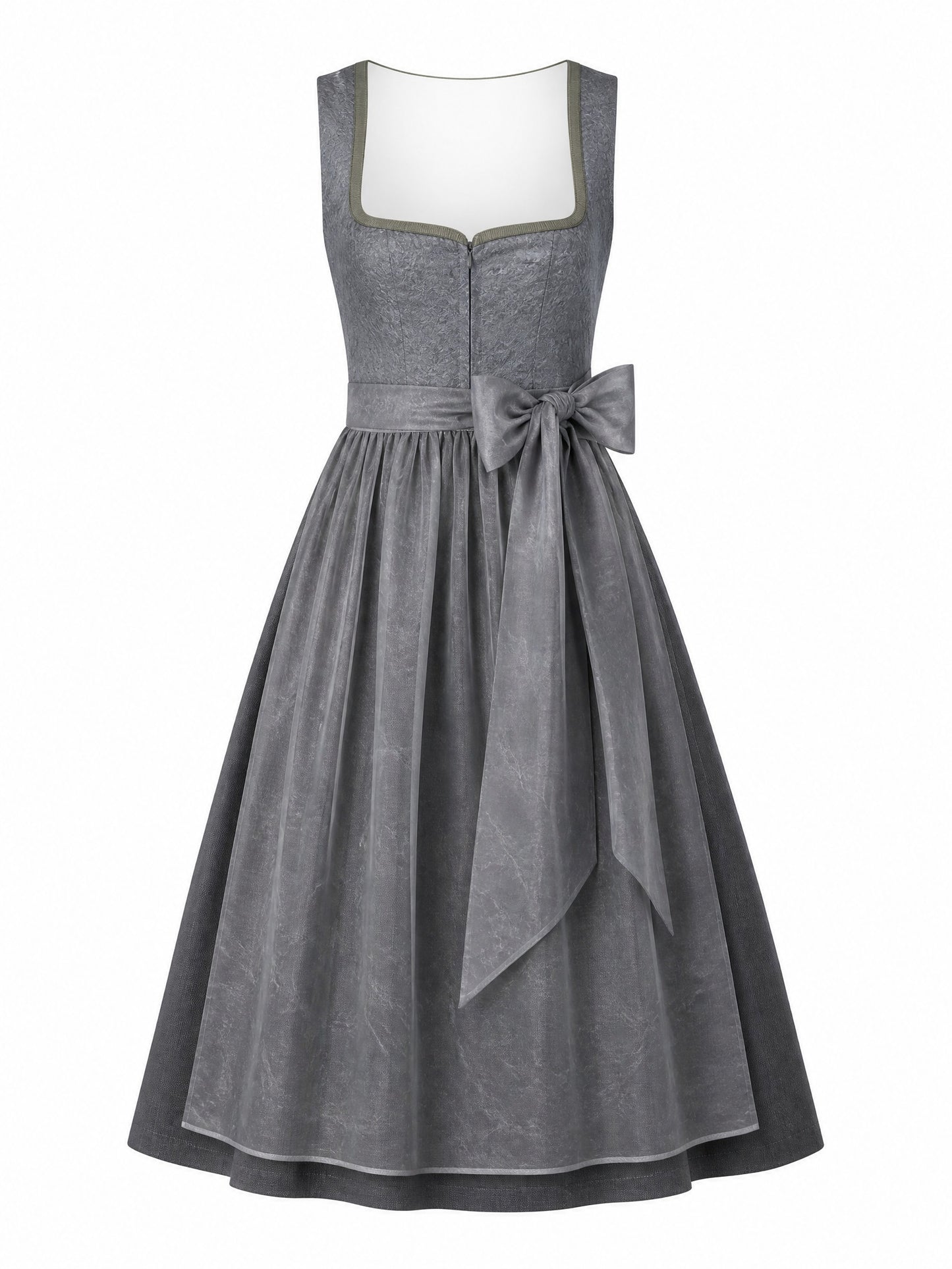 Dirndl Lilia | Schiefergrau | Herzlinie