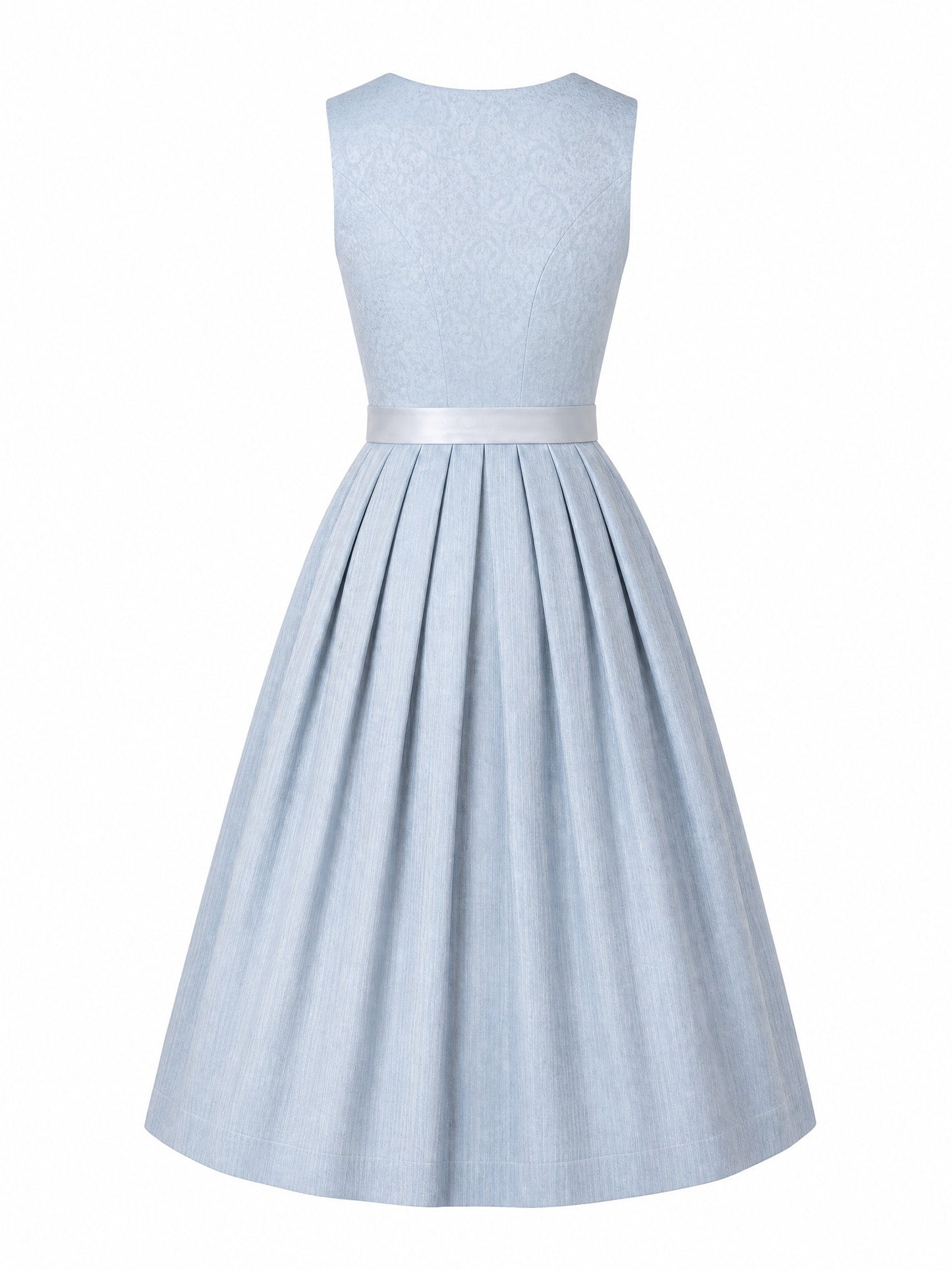 Dirndl Lina | Puderblau | Eckig