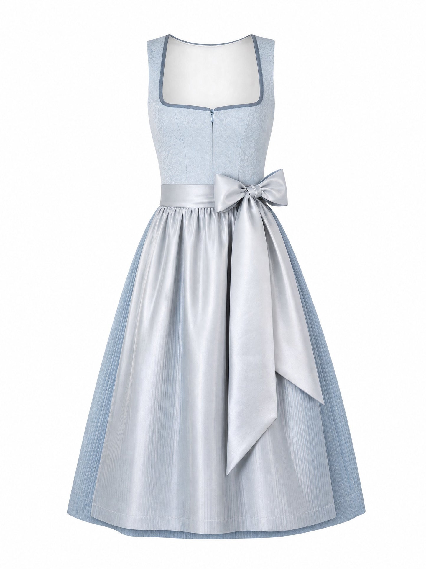 Dirndl Lina | Puderblau | Eckig