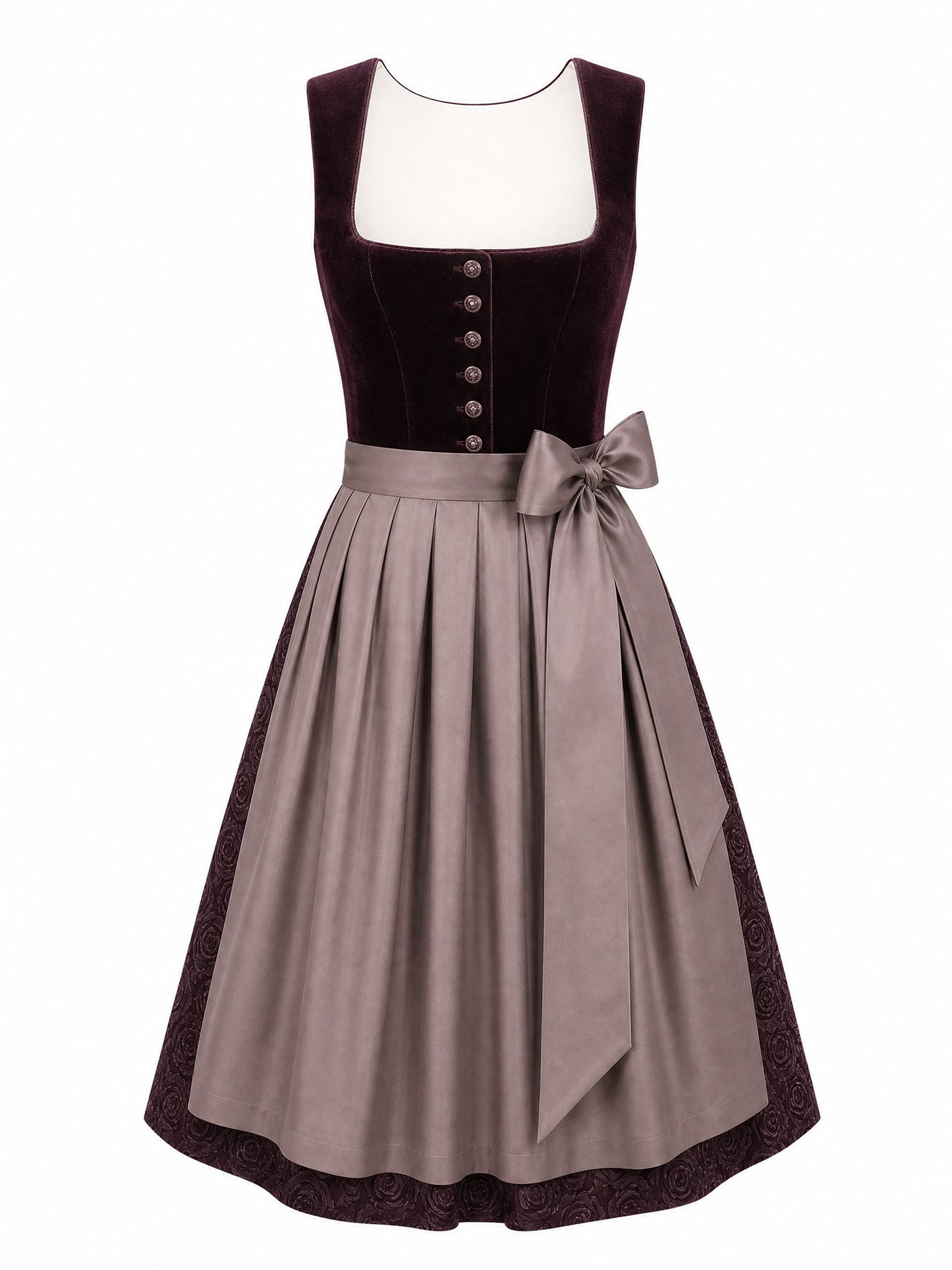 Dirndl Liv | Silberblau | Eckig