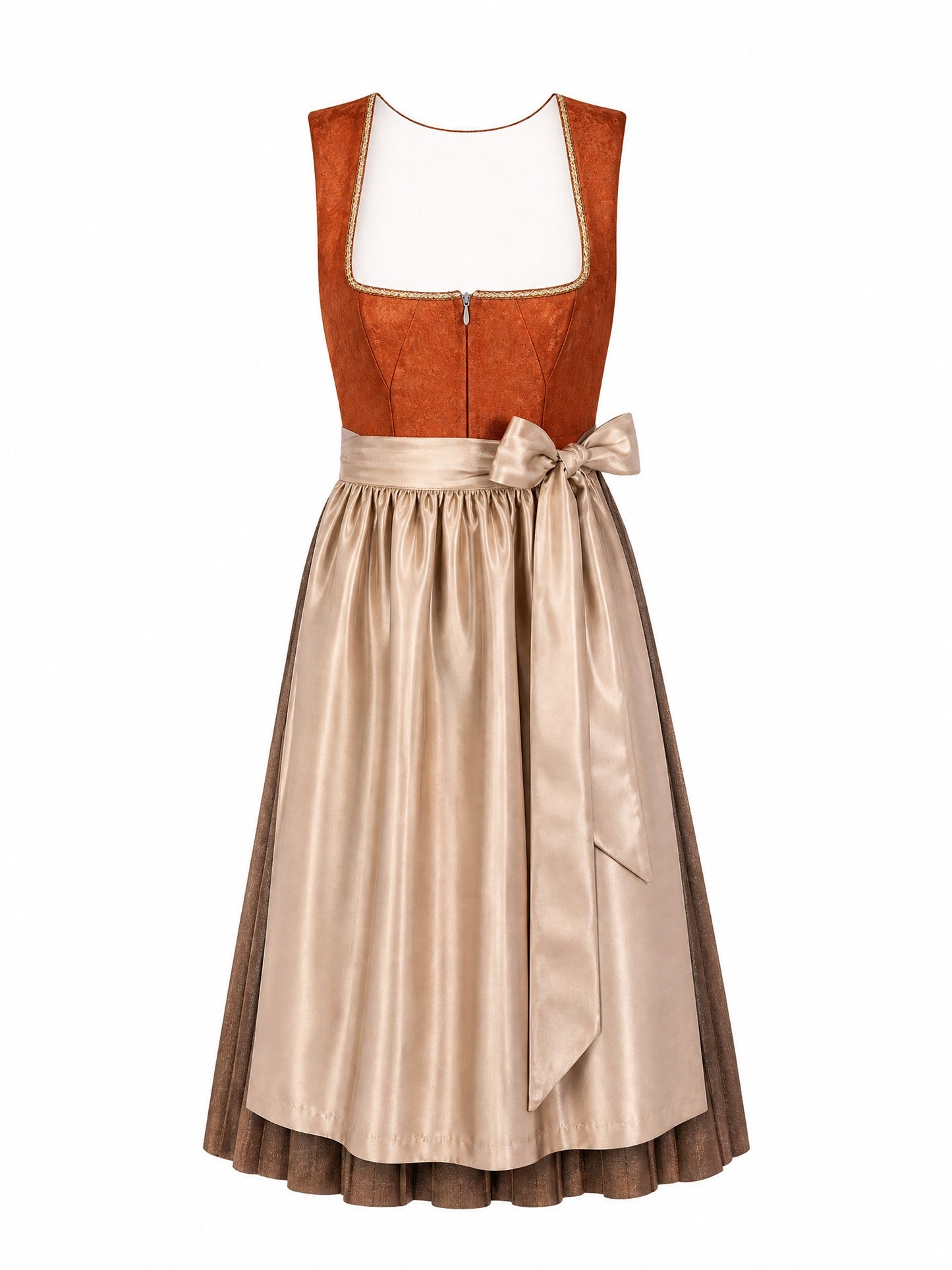 Dirndl Louisa | Sienabraun | Eckig