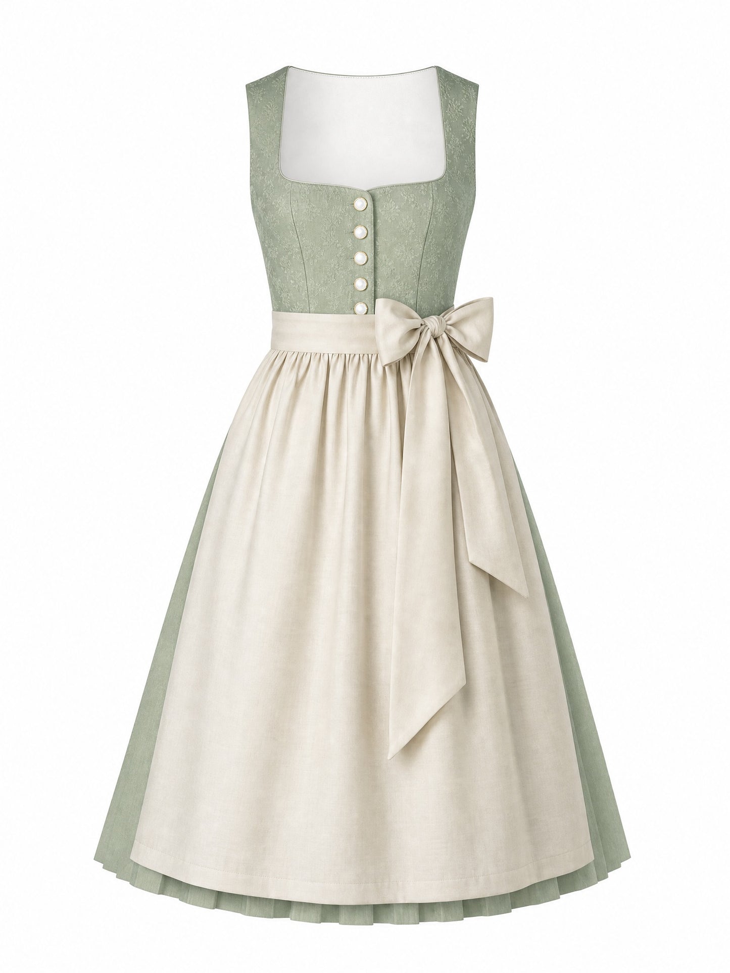 Dirndl Luisa | Mineralgrün | Eckig