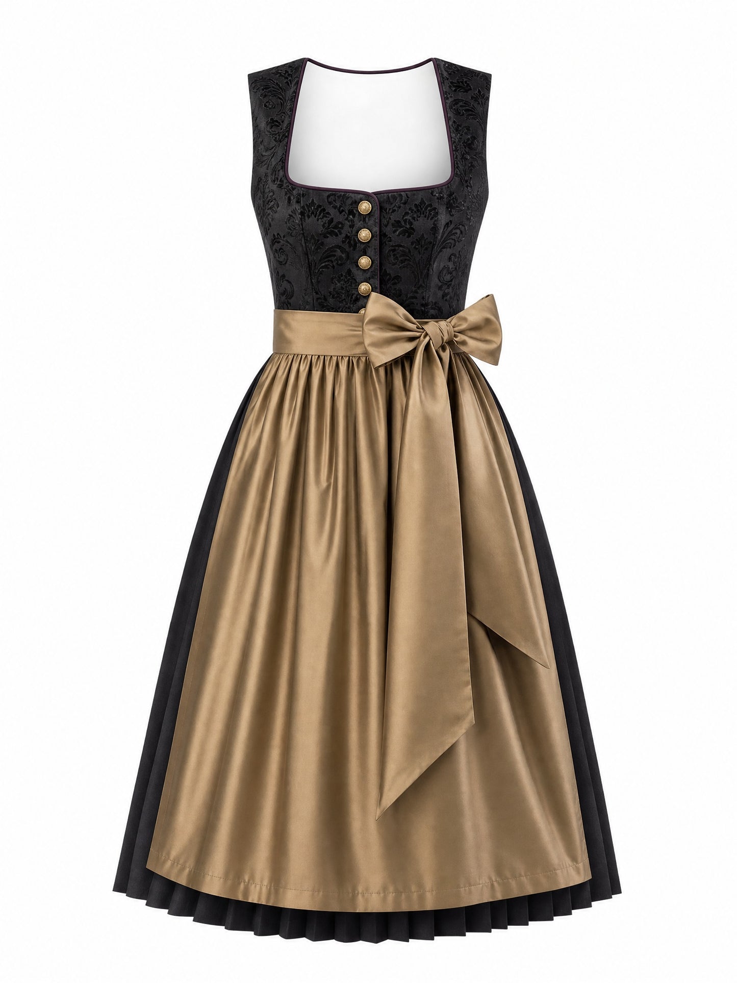 Dirndl Maja | Anthrazit | Eckig