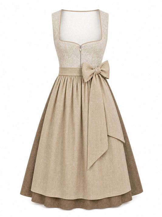 Dirndl Britta | Haferbeige | Herzlinie