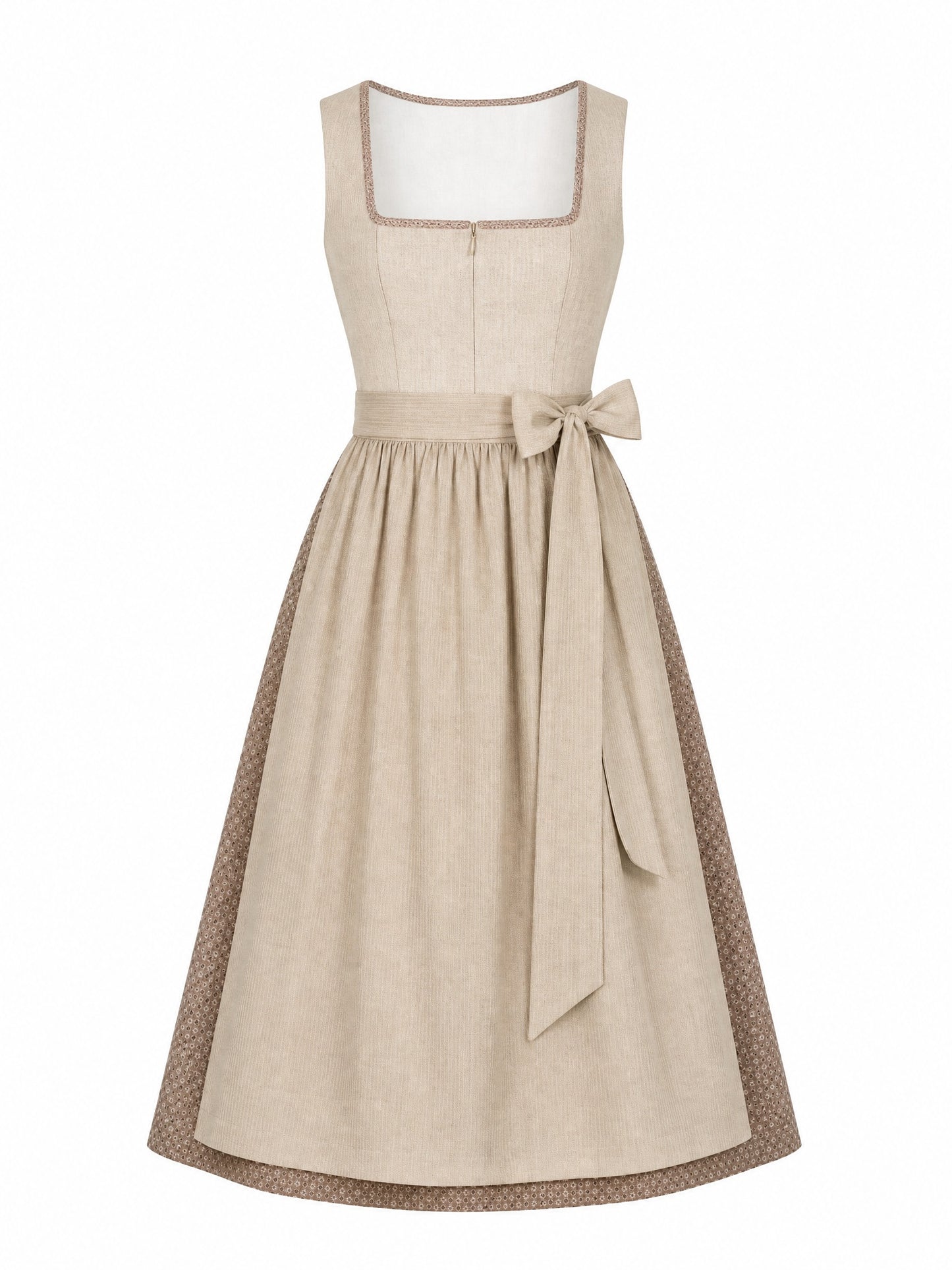 Dirndl Mila | Haferbeige | Eckig