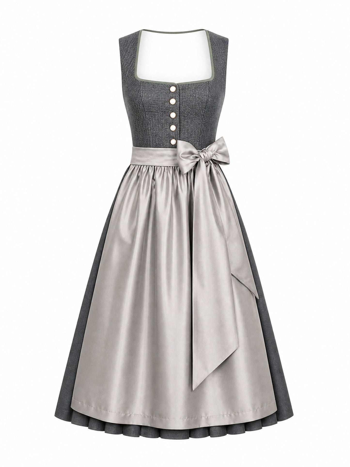 Dirndl Rebecca | Graphit | Eckig
