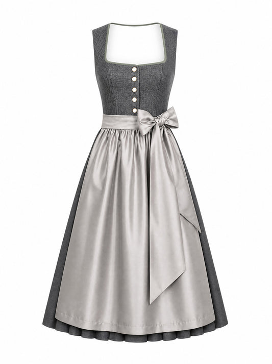 Dirndl Rebecca | Graphit | Eckig