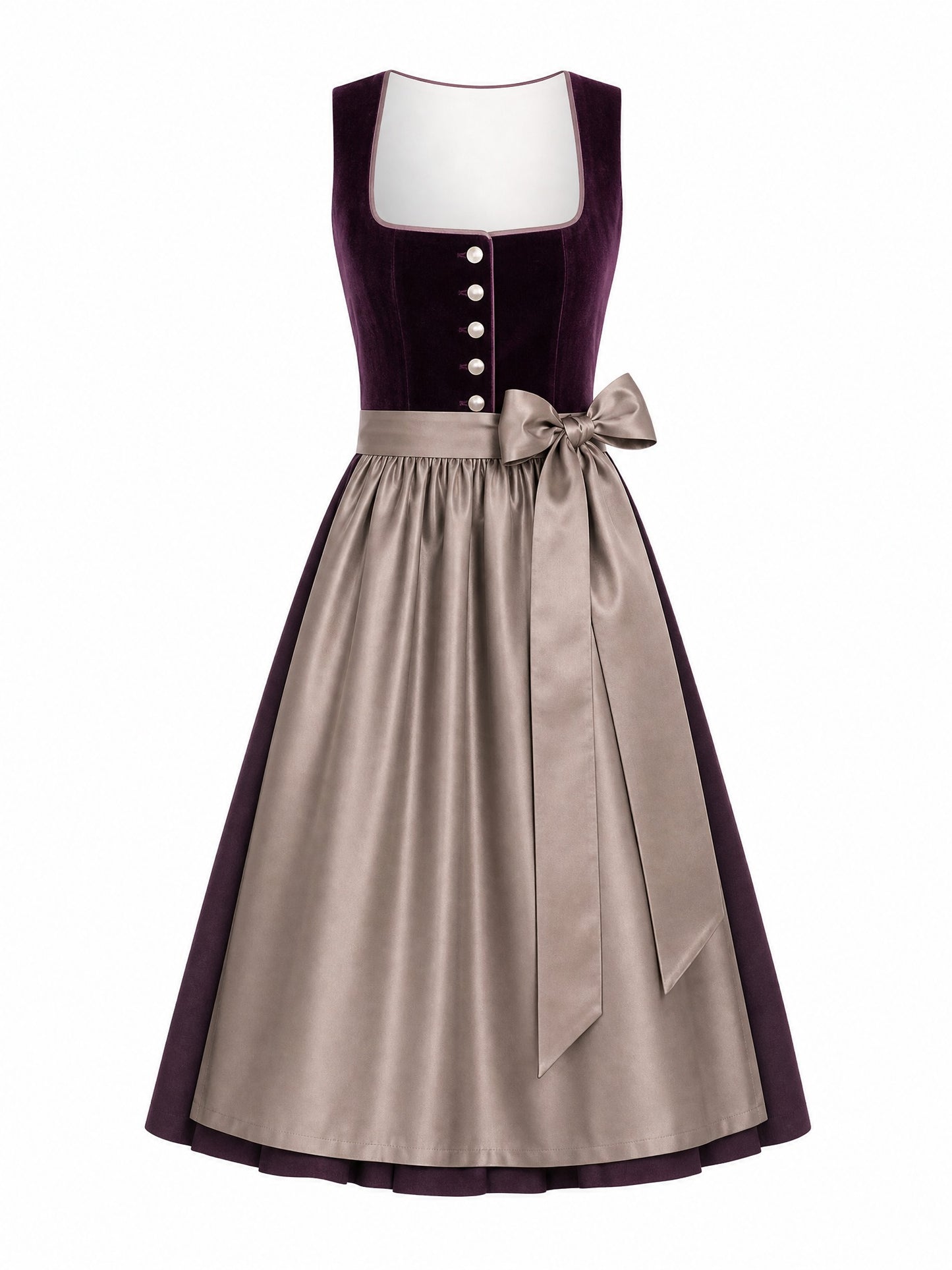 Dirndl Mina | Brombeere | Eckig