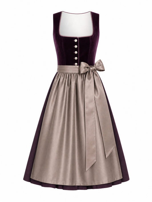 Dirndl Mina | Brombeere | Eckig