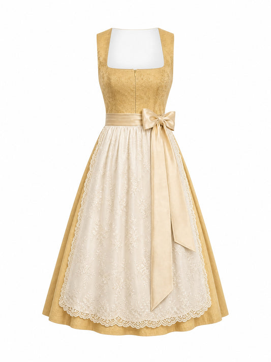 Dirndl Rieke | Weizengold | Eckig