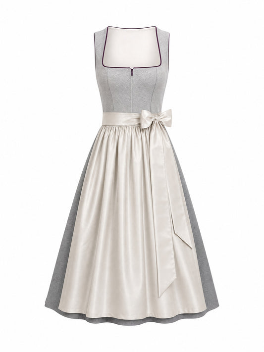 Dirndl Mira | Perlgrau | Eckig