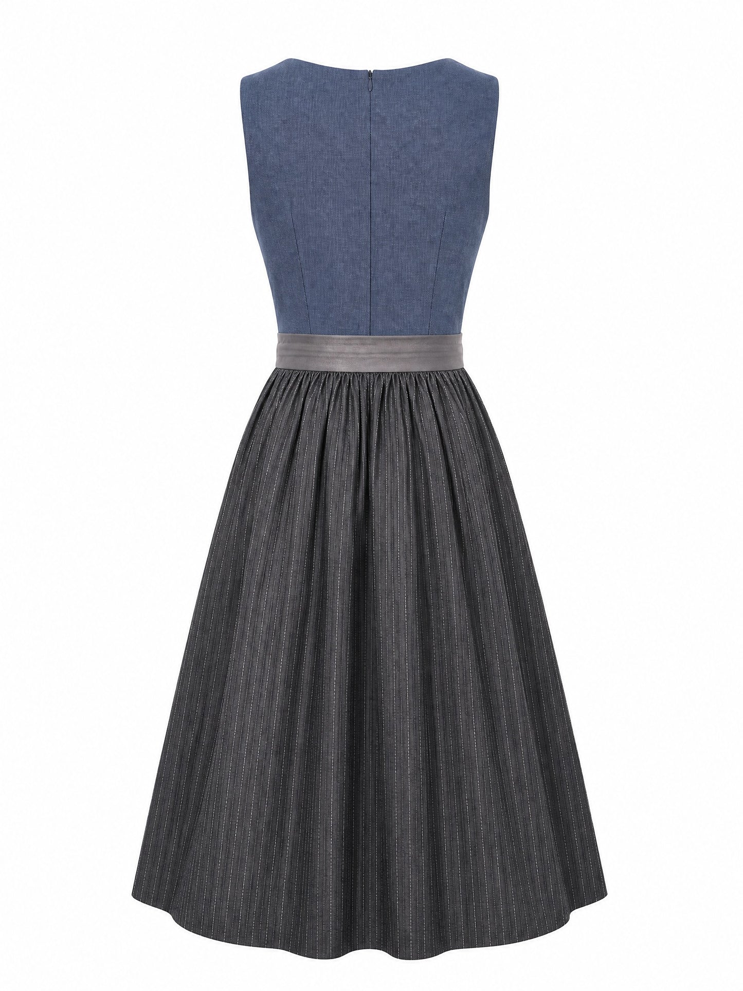 Dirndl Ronja | Stahlblau | Eckig