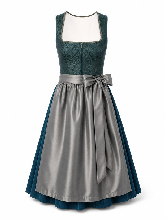 Dirndl Chiara | Rauchpetrol | Eckig