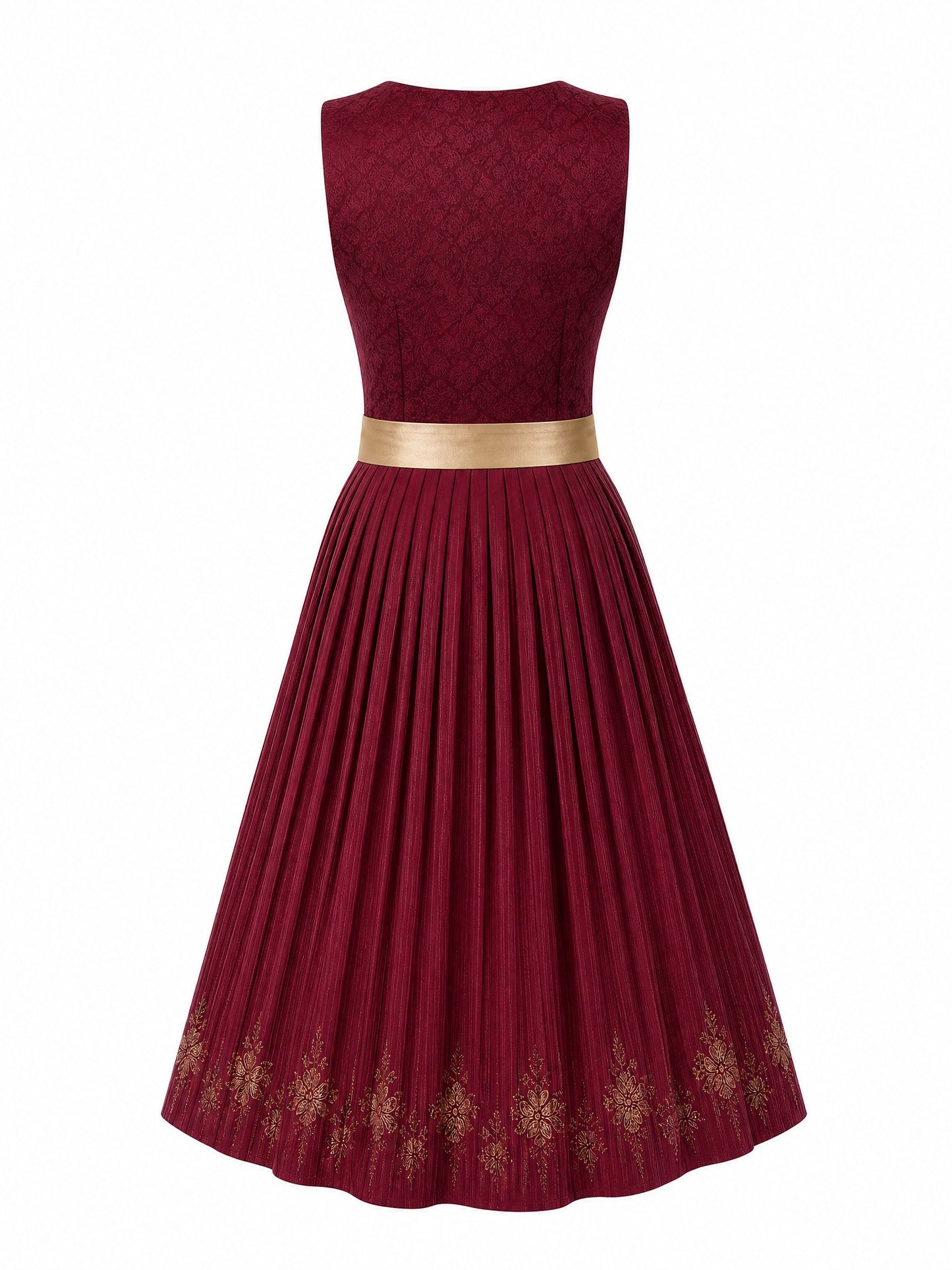 Dirndl Nadine | Cranberryrot | Eckig