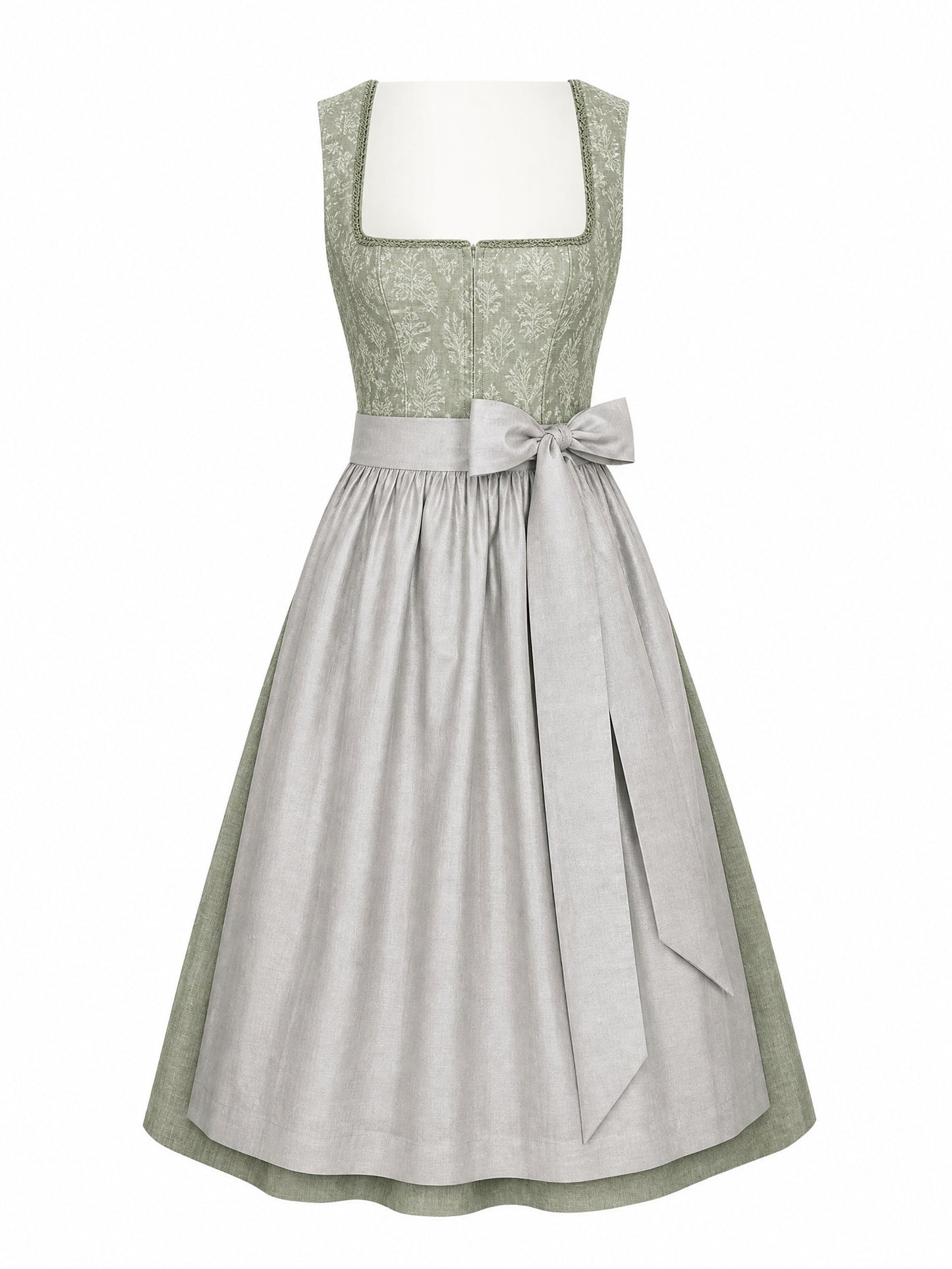 Dirndl Daria | Salbeigrün | Eckig