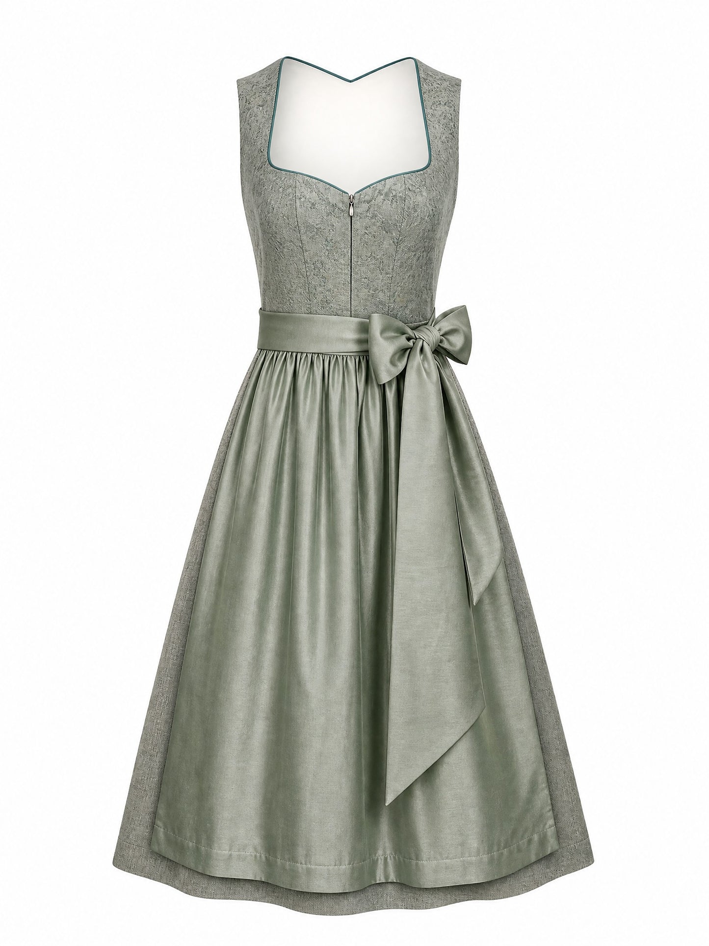 Dirndl Olivia | Flechtengrau | Herzlinie