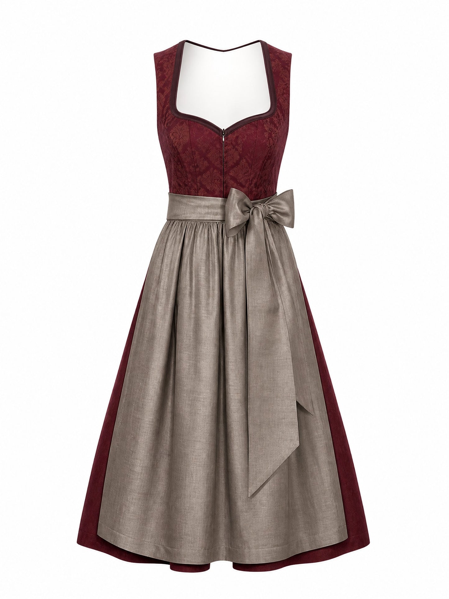 Dirndl Silke | Weinrot | Herzlinie