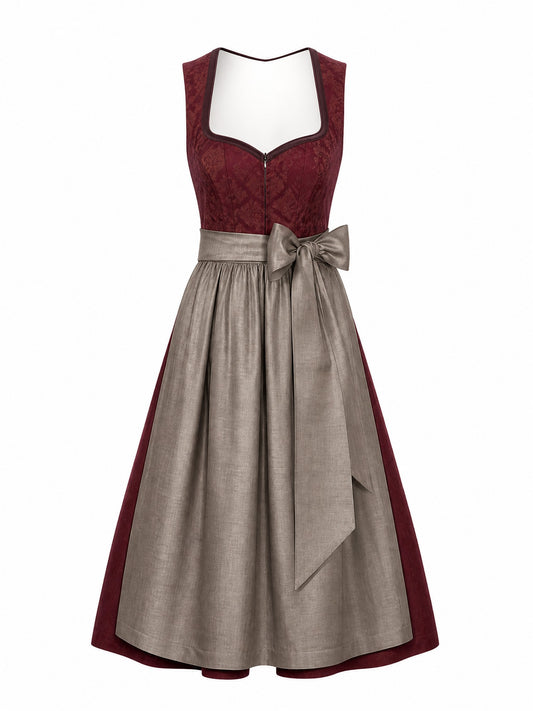 Dirndl Silke | Weinrot | Herzlinie