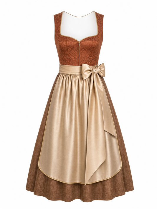 Dirndl Pauline | Sienabraun | Herzlinie