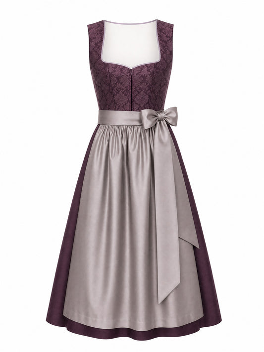 Dirndl Elena | Aubergine | Herzlinie