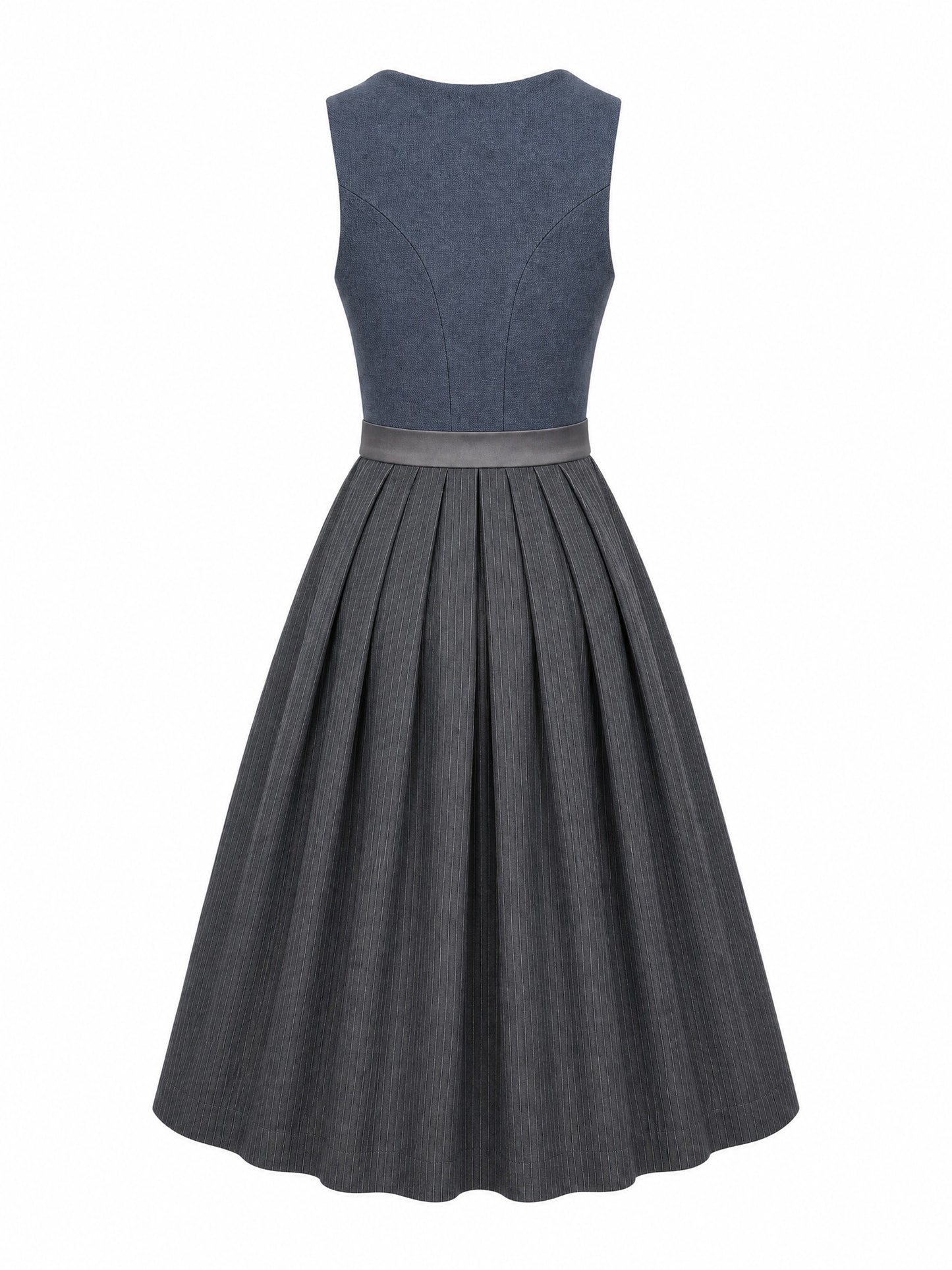 Dirndl Elina | Stahlblau | Eckig