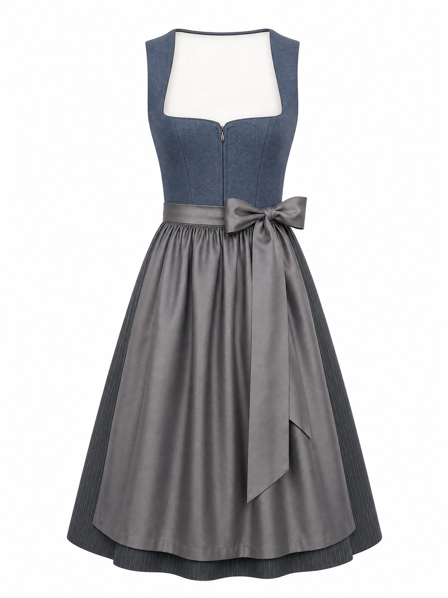 Dirndl Elina | Stahlblau | Eckig
